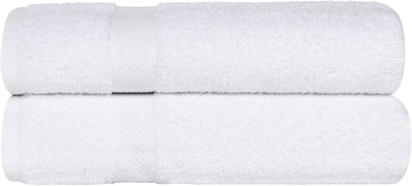 Superior 2-Piece Cotton Bath Sheet Set, Large Towels for Body, Quick Dry,