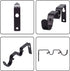Ycolnaefllr Set of 3 Heavy Duty Oil Rubbed Bronze Double Curtain Rod Holders for 1 and 0.7-Inch Rods
