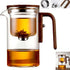 WCCDXGP Enchantipot Magic TeaPot, 900ML Water Separation Glass Tea Pot with Wooden Handle,