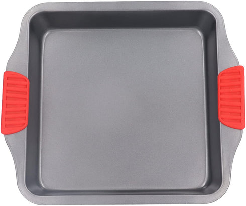 Baking Pan, Carbon Steel Non Stick Oven Baking Sheet with Silicone Handle, Deepened Design, Dishwasher Safe