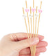 Blulu 200 Pack Cocktail Picks, 4.7 Inch Fancy Toothpicks for Appetizers, Bamboo Skewers for Party Decor