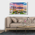 Window View Paintings for Wall, Tucson Arizona Cityscape Canvas Art, 16"Wx24"H, Framed Ready to Hang