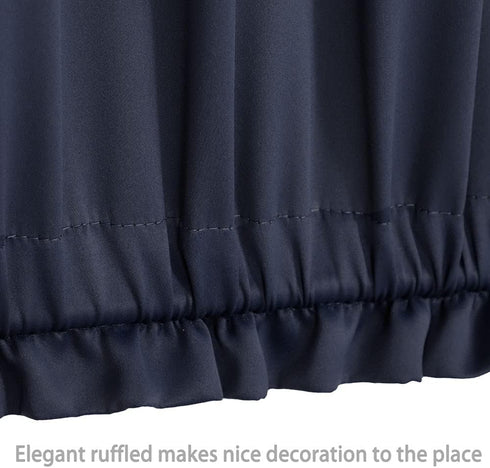 PANOVOUS Small Navy Door Window Curtain Panel for Front Door, Blackout French Door Curtain 25x40 Inch