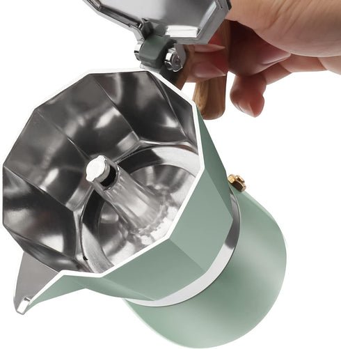 Aluminum Italian Espresso Machine, Percolation Stove Burner Pot Coffee Moka Pot
