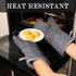 Oven Mitts and Pot Holders Set, 6pcs High Heat Resistant 550 Degree Oven Gloves with Non-Slip Silicone Surface