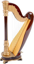 Dselvgvu (7.87"x4.41"x2.28") Wooden Miniature Harp with Case Mini Musical Instrument Harp Replica Collectible Figurines