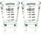 Shot Glasses Measuring Cup | Heavy Glass Wine Glass, 26-Incremental Measurement (2 pack-black 30ml)