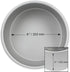PME Professional 8 x 4 Round Aluminum Baking Pan, 8-Inch, Silver