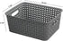 Teyyvn Plastic Storage Basket, Pack of 6, 10.03" x 7.59" x 4.09", Gray