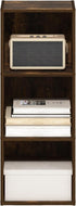 3-Tier 9 12 32, Furinno PASIR Book Shelf, Bookshelf, Bookcase with Open Shelves, x x for Living Room, Bedroom, Home