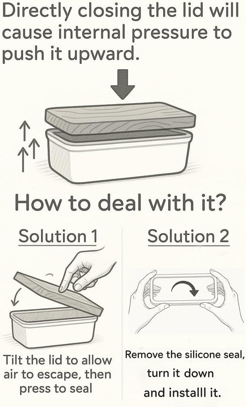 Countertop, Set 1, LE TAUCI Butter Dish with Lid for Ceramic Butter Container, Embossed Butter Keeper with Acacia Wood