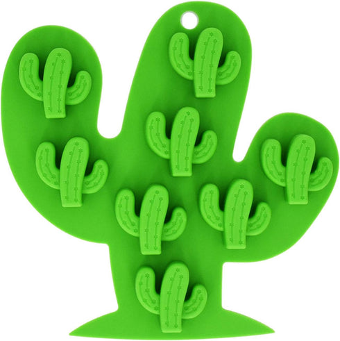 Fewo 2Pcs Mini Cactus Ice Cube Tray - Cacti Silicone Molds Set for Chocolate, Candy, Cake, Baking