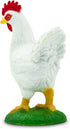 2.25" 3+ Safari Ltd. White Leghorn Chicken Figurine - Lifelike Model Figure - Educational Toy for Boys, Girls, and Kids