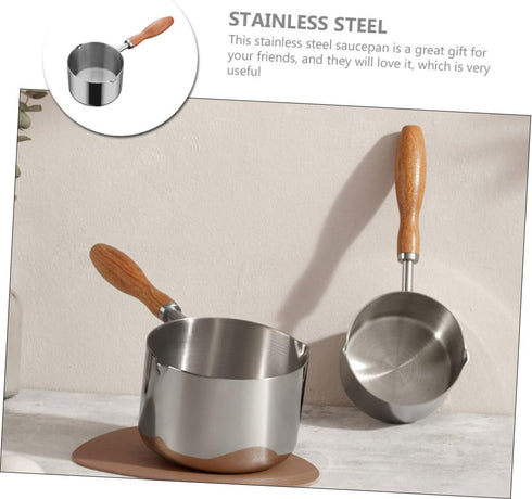 Oil Pan Mini Candy Heater, Stainless Steel Saucepan, Steaming Pot, Chocolate Melting Pot for Cooking