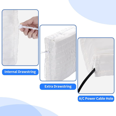 Little World Indoor Air Conditioner Cover, Double Insulation for Window AC, 25 x 18 x 3.5 Inches