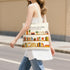Puresora Canvas Tote Bag for Women Aesthetic Canvas Bag with Zipper Cute Stylish Reusable Shoulder Totes