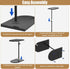 360 Livofloral Bamboo C Shaped End Table, Rotatable TV Tray for Couch, Adjustable Height Sofa Side Tables for Living