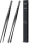2 Pcs 12-inch Cooking Tweezers Tongs - Precision Stainless Steel Chef Tools for BBQ, Plating, and Serving