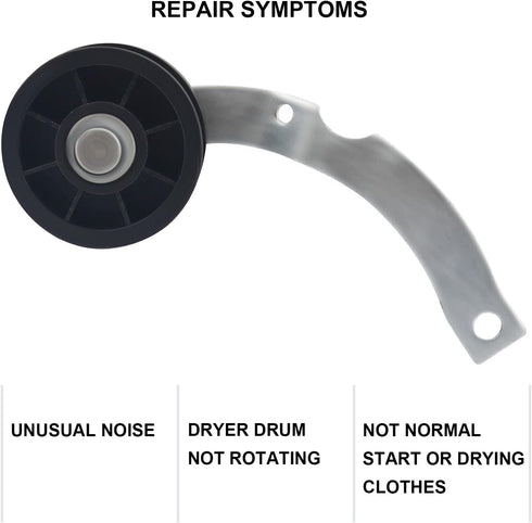 37001287 Dryer Idler Pulley Assembly, Compatible with Whirlpool Dryers, Replaces WP37001287 AP6008789