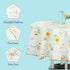 uxcell Seamless Waterproof Vinyl Round Tablecloth 60" Dia for Parties/Wedding/Restaurant Decoration, Yellow Flower