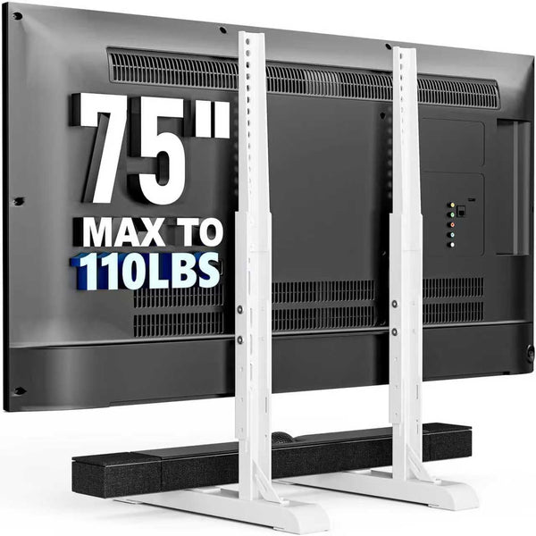 HOLMAXD Universal TV Stand for 19-75 Inch LCD LED TVs, Height Adjustable TV