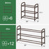 kiplant Closet, 3-Tier Closet, Expandable Shoe Rack for Shoe Organizer for Metal Adjustable Black Shoe Shelf Storage