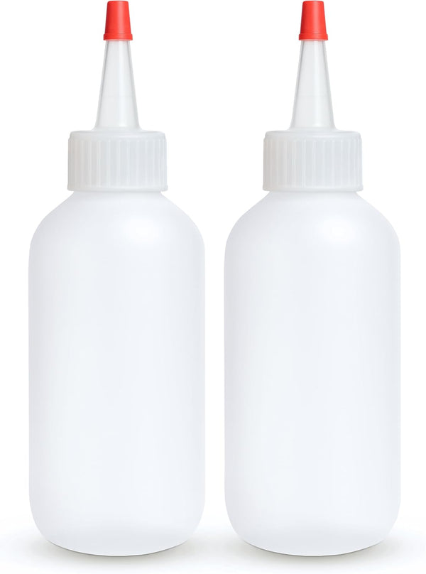 BRIGHTFROM Condiment Squeeze Bottles - 4 OZ Squirt Empty Bottles, Red Top