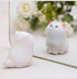 Hand Carved Wooden White Cat Figurine Unique Odd-Eyed Lion Cat Statue Desk & Bookshelf Creative Home Decor, Collectible