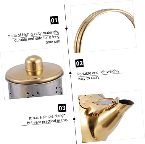 1pc Stainless Steel Whistling Tea Kettle, Portable Stove Teapot with Infuser, Water Boiler Filter for Heating