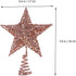 BinaryABC Christmas Tree Topper Star, Glittering Christmas Tree Decoration Ornaments, 20cm (Rose Gold)