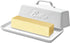 Countertop. Bruntmor Ceramic Butter Dish With Lid. Butter Holder/ Tray/ Storage With Lid And Handle. Porcelain Butter