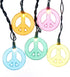 Kurt Adler 10 Multicolored Peace Sign Light Set