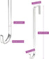 Ripeng 6 Pieces 12 Inch Plastic Wreath Hanger for Front Door - Clear Door Wreath Hooks for Christmas, Halloween Decor