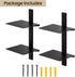 Invisible Floating Bookshelf for Wall Mounted - 4 Tier Vertical Spine Book Tower, Heavy-Duty Metal Organizers, 2 Pack