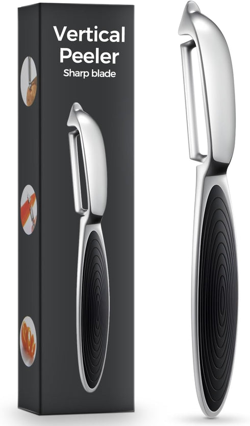 Selthoo One-piece vegetable peeler with ergonomic non-slip handle and sharp blade, sturdy and