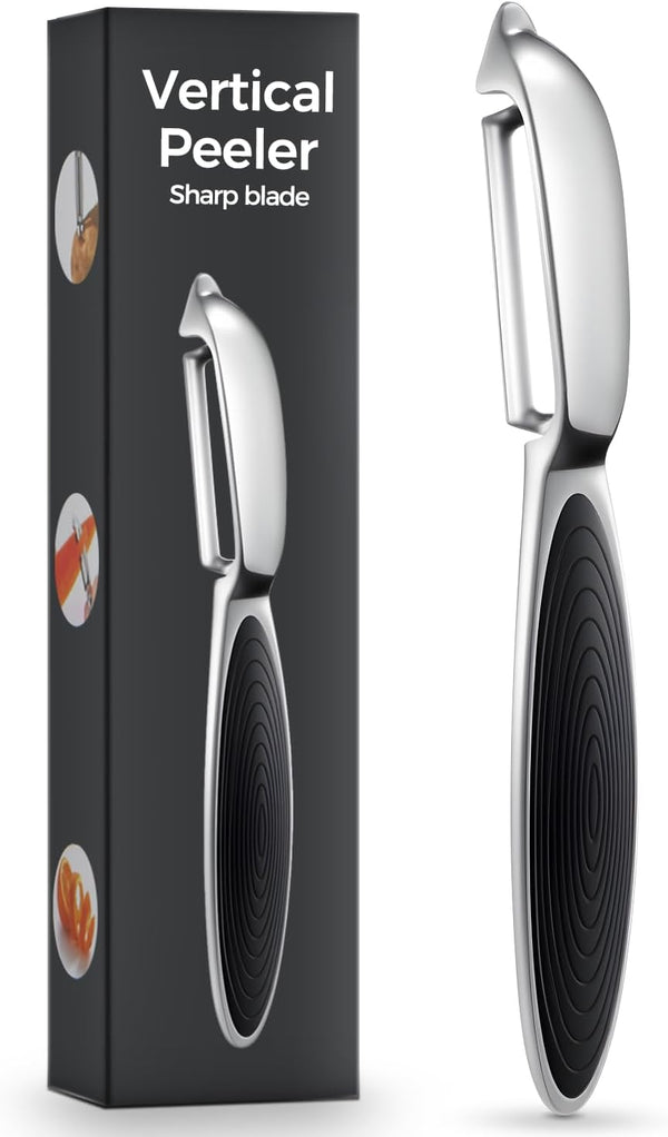 Selthoo One-piece vegetable peeler with ergonomic non-slip handle and sharp blade, sturdy and