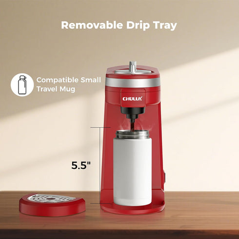 CHULUX Mini Coffee Maker for K Capsule, Single Serve Coffee Maker for One Cup Americano, Lightweight Pod Coffee