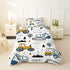 Set Set Set 2Pcs Feelyou Cartoon Car Kids Bedding Construction Bedding Duvet Cover Boys Decor Equipment Trucks