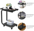 Tangkula Versatile C Table - Black Snack & Coffee Tray for Living Room