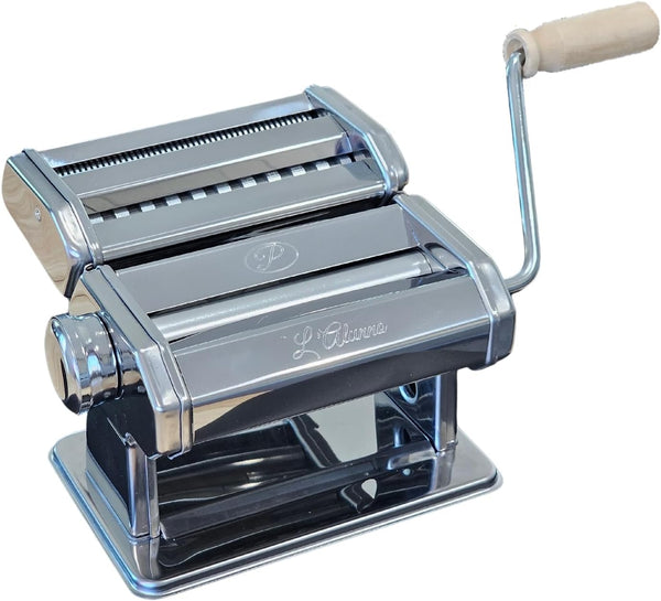 LAlunno Pasta Maker Machine by PastaVirtuoso - Hand Crank Machine for Pasta