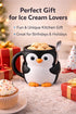 Delta Loom 16 oz Penguin Ice Cream Pint Holder - Fits Standard Pints - Compatible with Ramen Noodles - Dual Spoon Slots