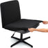 Armless Criss Cross Office Desk Chair Cover Slipcover, Stretch Removable Protector for Accent Mid Back Swivel Chair