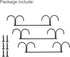 Under Cabinet Mug Hooks, 3 Pieces Mug Holder Rack with 12 Hooks, Display Hanging Storage for Mugs/Coffee Cups, Black