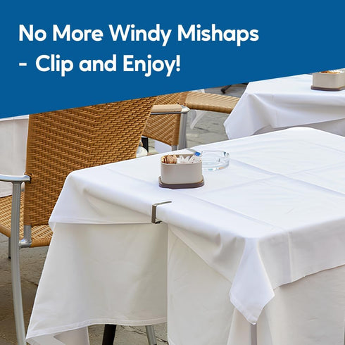 12Pcs 2.5 Picnic Tablecloth Clips for Outdoor Tables - Stainless Steel Large Table Cloth Clip, Fits for Thick Tables