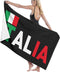 WAYMAY Italian Flag Bath Towel, Bath Sheets, Bath Wrap, Beach Towel, Shawl Bathrobe, Washcloths