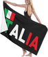 WAYMAY Italian Flag Bath Towel, Bath Sheets, Bath Wrap, Beach Towel, Shawl Bathrobe, Washcloths