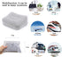 1PCS Inflatable Travel Foot Rest Pillow, Head Pad, Soft Flocking Pillow, Flights Relax Cushion Ottomans Leg Up with Air