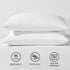 HAPPYMOON Standard Microfiber Pillowcases Set of 2 with Zipper, Soft Brushed White Pillow Covers 20 x 26 Inches for