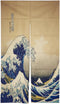 Doorway Curtain Tapestry - Japanese Noren Curtain Tapestry of The Great Wave Off Kanagawa for Door Hanging
