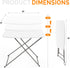 18" VINGLI Small Folding Table Portable, Adjustable Height Personal Laptop TV Tray, Camping Table, HDPE Plastic Top